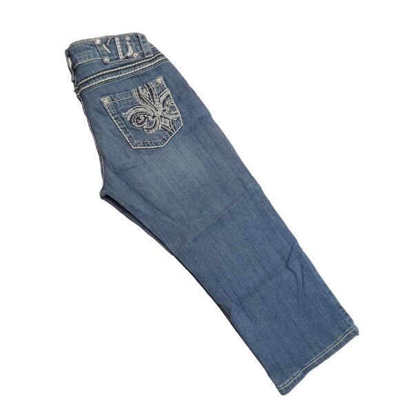 Zenim Denim Jeans Women's 5-Pocket Capri Mid-low Rise natural waist Sz‎ 6 pants - Picture 5 of 10